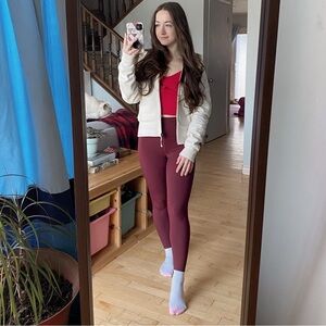 Lululemon Align HR leggings 28” Red Merlot